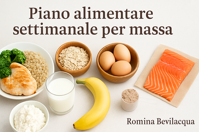 Piano alimentare settimanale per massa